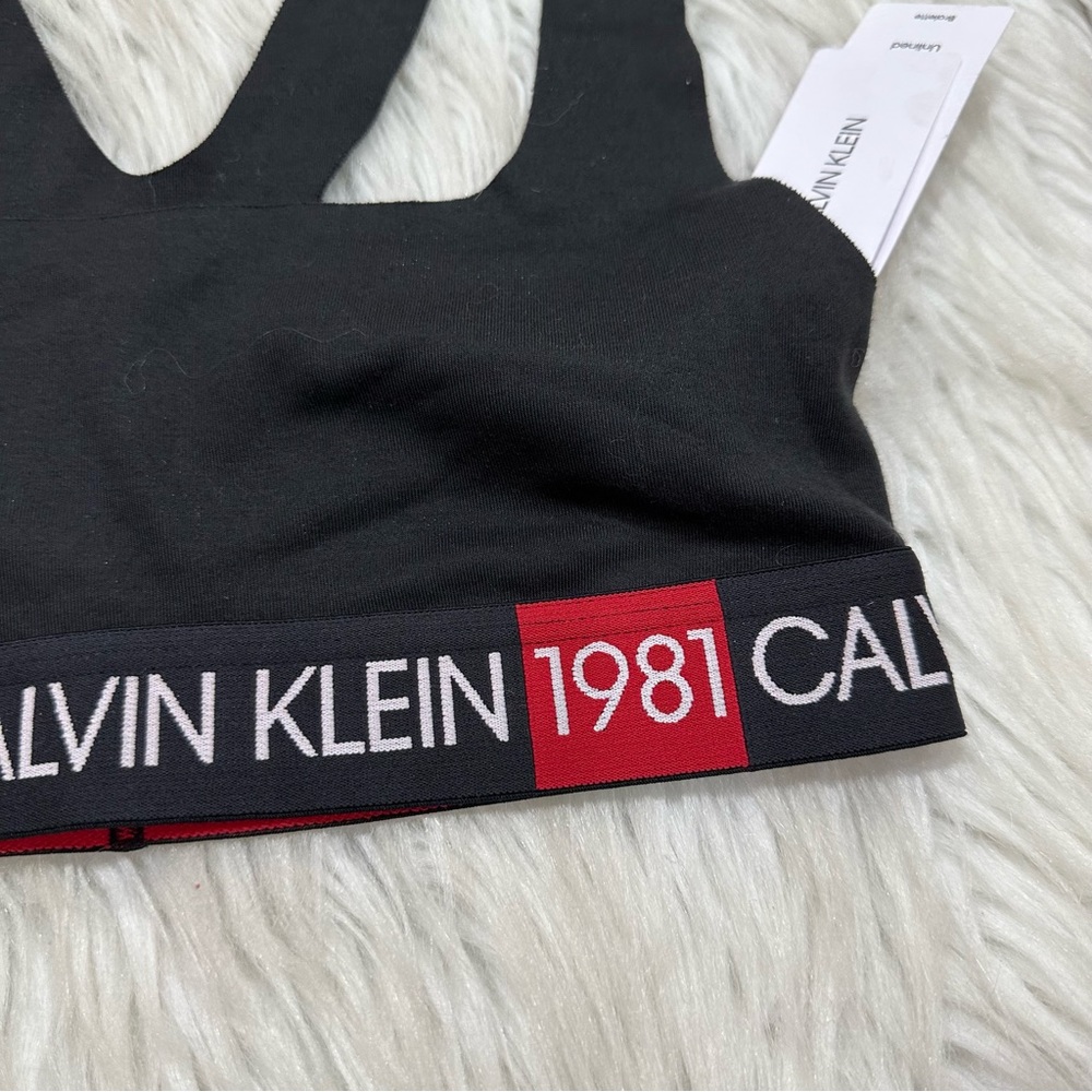 Black 1981 Bold Calvin Klein Bralette - Picture 7 of 11
